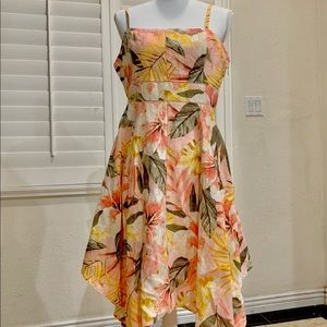 Joie Multicolor Fit and Flare Assymetrical Dress